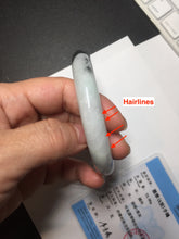 Load image into Gallery viewer, 卖了  56.2mm Certified 100% natural Type A black/white(wuji) chubby round cut jadeite jade bangle BP31-5844
