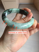 Load image into Gallery viewer, 58.9mm Certified Type A 100% Natural suny green dark green Jadeite Jade bangle BP32-8237
