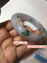 Load image into Gallery viewer, 55.9mm Certified 100% natural Type A light purple with sunny flying flowers jadeite jade bangle BL106-8719
