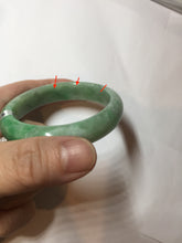 Load image into Gallery viewer, 50mm Certified Type A 100% Natural sunny green gray Oval shape Jadeite Jade bangle BG235-9903
