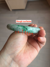 Load image into Gallery viewer, 60.5mm certified Type A 100% Natural sunny green gray black Jadeite Jade bangle BS82-9879
