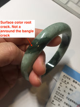 Load image into Gallery viewer, 卖了 61mm Certified Type A 100% Natural forest dark green Jadeite jade bangle BF131-2711
