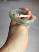 Load image into Gallery viewer, 51.5mm certified Type A 100% Natural icy watery dark green light purple oval Jadeite Jade bangle Y167-3704
