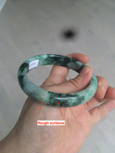 Load image into Gallery viewer, 60.1mm Certified Type A 100% Natural green/dark green Jadeite Jade bangle AS68-1658
