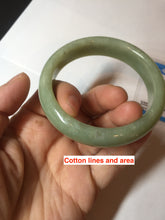 Load image into Gallery viewer, 56.4mm certified 100% Natural green/yellow nephrite Hetian Jade bangle HF79-8445
