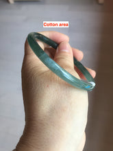 Load image into Gallery viewer, 59.2mm Certified Type A 100% Natural icy watery spring-water green/blue/gray Guatemala slim round cut Jadeite bangle PA99-5535
