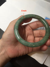 Load image into Gallery viewer, 55.3mm Certified 100% natural Type A dark green/brown round cut jadeite jade bangle BM11-5374
