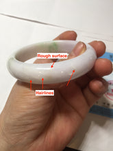 Load image into Gallery viewer, 56.9mm certified Type A 100% Natural sunny green/purple/white(白底青) Jadeite Jade bangle BF140-4079
