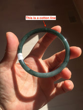 Load image into Gallery viewer, 57.3mm Certified Type A 100% Natural light green/blue/gray Guatemala slim round cut Jadeite bangle BP204-1007
