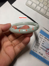 Load image into Gallery viewer, 55mm certified 100% natural Type A light green round cut jadeite jade bangle BP162-2773
