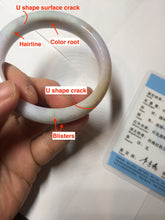 Load image into Gallery viewer, 55mm Certified type A 100% Natural light green/red/purple/yellow(FU Lu SHOU, 福禄寿) Jadeite bangle BS69-2537
