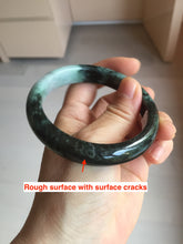 Load image into Gallery viewer, 58mm Certificate dark green/black/white sunny green/purple jadeite jade bangle BP27-4053
