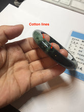 Load image into Gallery viewer, 58.8mm Certified 100% natural Type A dark green/black(绿水墨)  jadeite jade bangle pb55-9772
