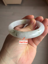 Load image into Gallery viewer, 55mm certified 100% natural type A white/green/black/purple jadeite jade bangle AU42-8152
