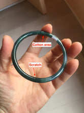 Load image into Gallery viewer, 60mm Certified Type A 100% Natural dark green/purple/blue/gray Guatemala slim round cut Jadeite bangle PA154-8845
