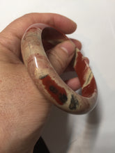 Load image into Gallery viewer, 55mm 100% natural red jasper stone(红碧玉,鸡血石) bangle XY102
