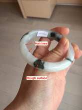 Load image into Gallery viewer, 53.8mm certificated Type A 100% Natural light green/white jadeite jade bangle BK100-2343
