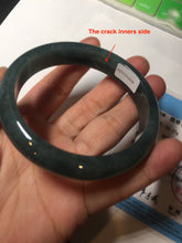 Load image into Gallery viewer, 57.5mm Certified Type A 100% Natural dark green/blue/gray/black Guatemala Jadeite jade bangle BK48-2329
