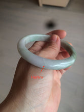 Load image into Gallery viewer, 55.5mm certificated Type A 100% Natural light green/dark green/purpleJadeite Jade bangle BG52-2956
