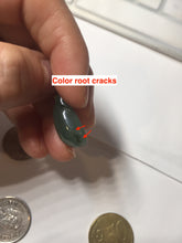 Load image into Gallery viewer, 100% Natural type A dark green/black/gary Jadeite Jade belssed melon pendant PC124-5
