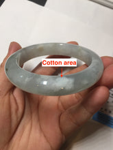 Load image into Gallery viewer, 54.5mm 100% natural type A icy watery light green/brown/black seaweed jadeite jade bangle Y154-5248
