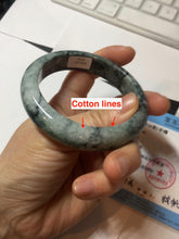 Load image into Gallery viewer, 56mm Certified Type A 100% Natural dark green blue The vines of time Jadeite Jade bangle PA61-5319
