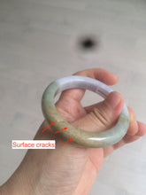 Load image into Gallery viewer, 49.7mm Certified Type A 100% Natural green/purple/yellow(Fu Lu Shou) Jadeite Jade bangle Q107-2802
