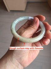 Load image into Gallery viewer, 54.5mm certified 100% natural Type A light green/yellow round cut jadeite jade bangle BS15-9560
