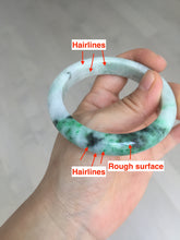 Load image into Gallery viewer, 54.6mm certified Type A 100% Natural sunny green white purple Jadeite Jade bangle BQ46-4148
