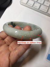 Load image into Gallery viewer, 56.8mm certified Type A 100% Natural sunny green light green Jadeite Jade bangle D140-4008
