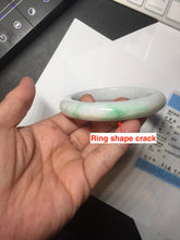 Load image into Gallery viewer, 卖了 58.8mm Certified Type A 100% Natural sunny green/white(白底青) Jadeite Jade bangle AM99-2811
