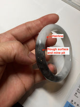 Load image into Gallery viewer, 51.5mm certified Type A 100% Natural black white light green (WuJi) Half Mountain, Half Water(半山半水) Jadeite Jade bangle PB158-5849
