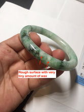 Load image into Gallery viewer, 卖了 56mm certified 100% natural type A sunny green round cut jadeite jade bangle AD116-6633
