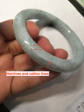 Load image into Gallery viewer, 56.4 mm certificated Type A 100% Natural light green round cut Jadeite Jade bangle S54-4069
