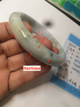 Load image into Gallery viewer, 59mm Certified Type A 100% Natural green/yellow/purple 59.1mm Certified Type A 100% Natural green/yellow/white Jadeite Jade bangle AY56-0463Fu Lu Shou) Jadeite Jade bangle AK52-1213
