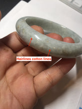 Load image into Gallery viewer, 56.8mm certified Type A 100% Natural light green brown Jadeite Jade bangle D141-4034
