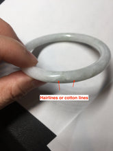 Load image into Gallery viewer, 54mm 100% natural Type A green white slim round cut jadeite jade bangle BL101-4674
