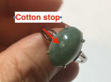 Load image into Gallery viewer, 100% natural type A green four-prong jadeite jade ring BP143
