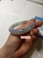 Load image into Gallery viewer, 53.8mm certified 100% natural Type A icy water light green/pule/brown/gray(FU LU SHOU) jadeite jade bangle BP159-5038
