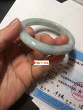 Load image into Gallery viewer, 55.3mm certified Type A 100% Natural dark green/white/black(WuJi) Jadeite Jade bangle D144-5270
