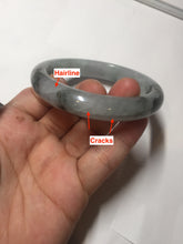 Load image into Gallery viewer, 56.9mm 100% natural Type A dark green Chinese painting (水墨) jadeite jade bangle AH94-4484
