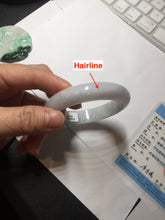 Load image into Gallery viewer, 52.5mm Certified Type A 100% Natural light green white purple Jadeite bangle AU22-0872
