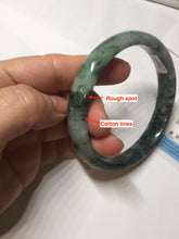 Load image into Gallery viewer, 64.5mm Certified Type A 100% Natural sunny green dark green gray black Jadeite bangle PD143-6237
