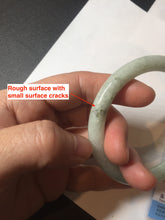 Load image into Gallery viewer, 55.7mm Certified 100% natural Type A light green round cut jadeite jade bangle BL54-3291
