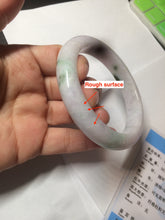 Load image into Gallery viewer, 57.5mm certificated Type A 100% Natural sunny green/purple/yellow(FU LU Shou) with green floating flowers Jadeite Jade bangle BK4-0371
