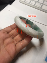 Load image into Gallery viewer, 59.7mm certified Type A 100% Natural sunny green white purple Jadeite Jade bangle BQ47-4134
