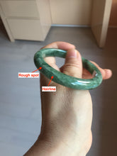 Load image into Gallery viewer, 55mm Certified Type A 100% Natural oily dark green(老油青)Jadeite bangle PD145-6278
