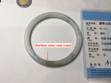 Load image into Gallery viewer, 58.5mm Certified Type A 100% Natural light green yellow purple white black (Wuji)slim round cut Jadeite bangle PB179-9117
