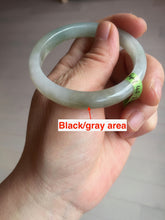Load image into Gallery viewer, 50.5mm Certified Type A 100% Natural icy green brown oval Jadeite Jade bangle E55-3561
