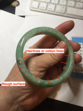 Load image into Gallery viewer, 58.4mm Certified Type A 100% Natural sunny green gray Jadeite Jade bangle PA119-9890
